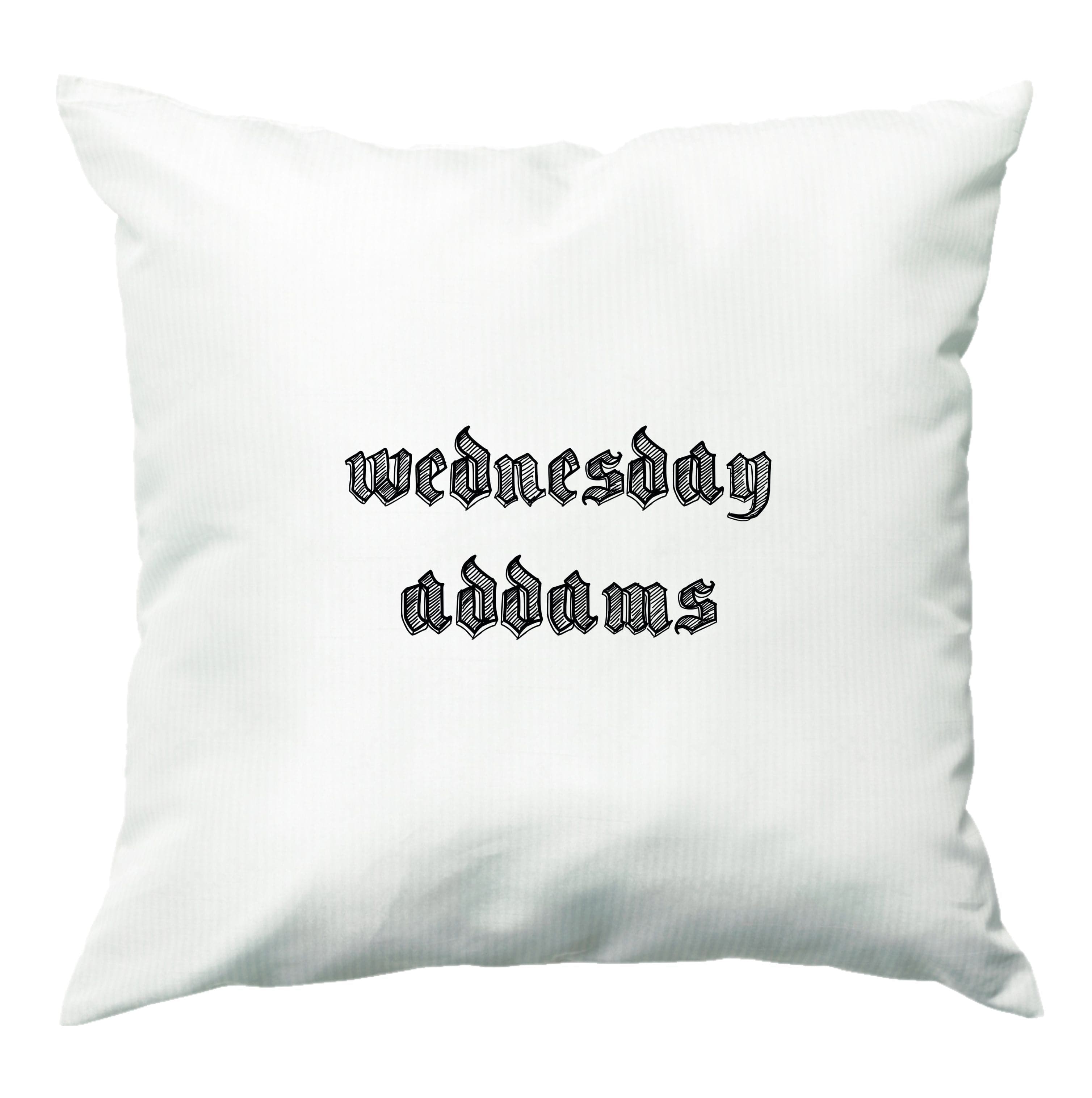 Wednesday Typogrophy Cushion