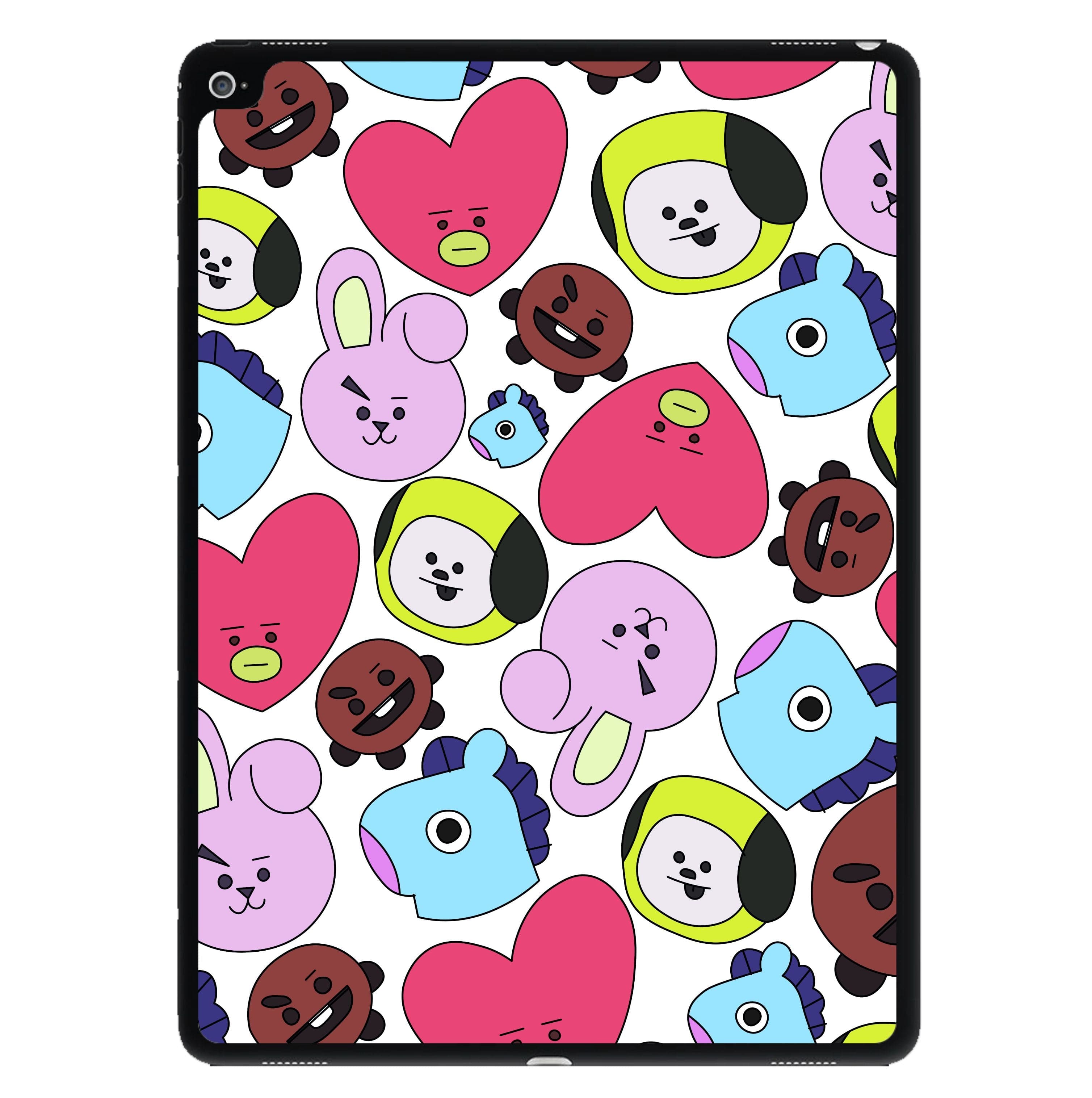 K-Pop Band Characters Collage iPad Case