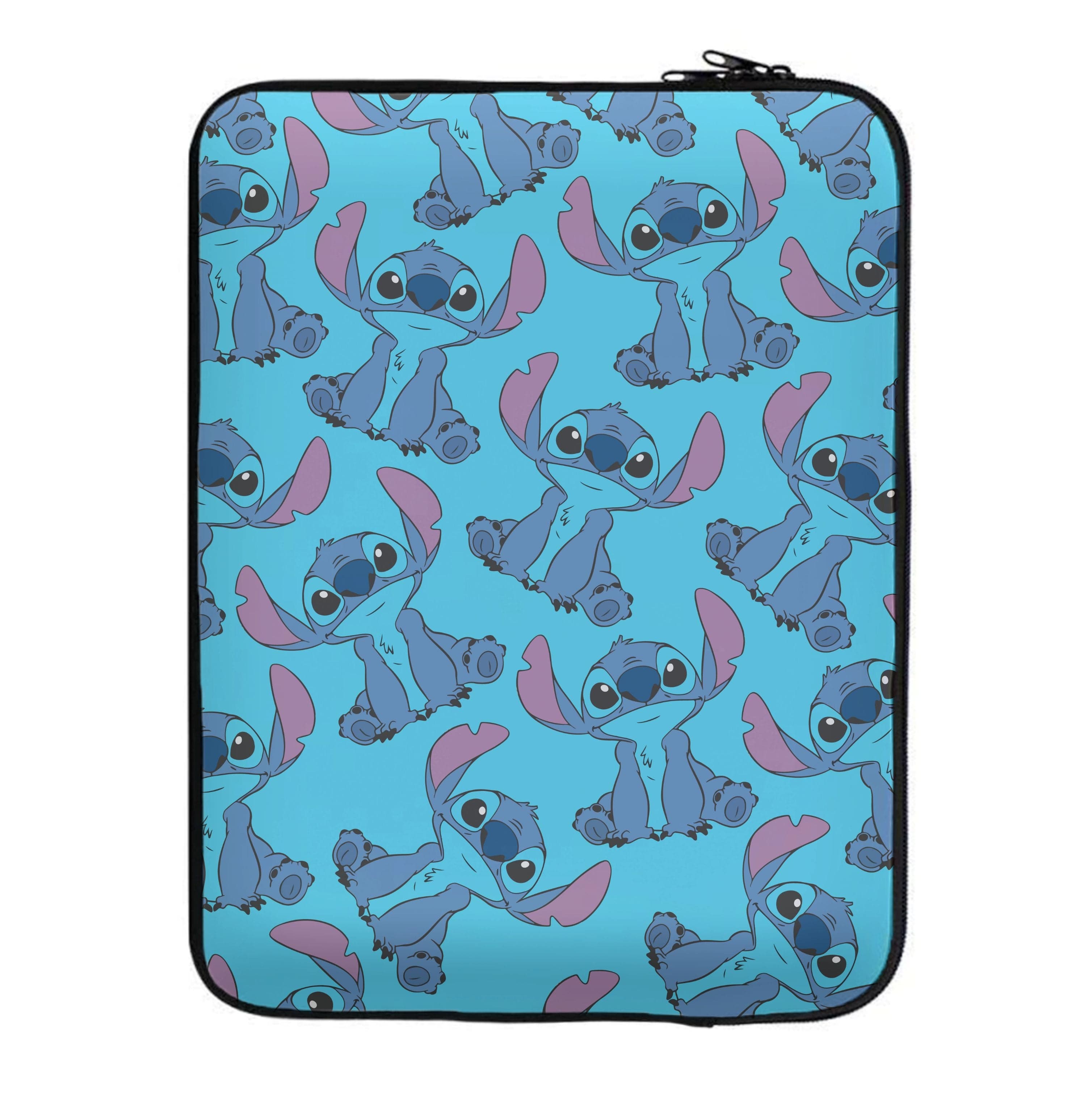 Cute Alien Blue Pattern Laptop Sleeve