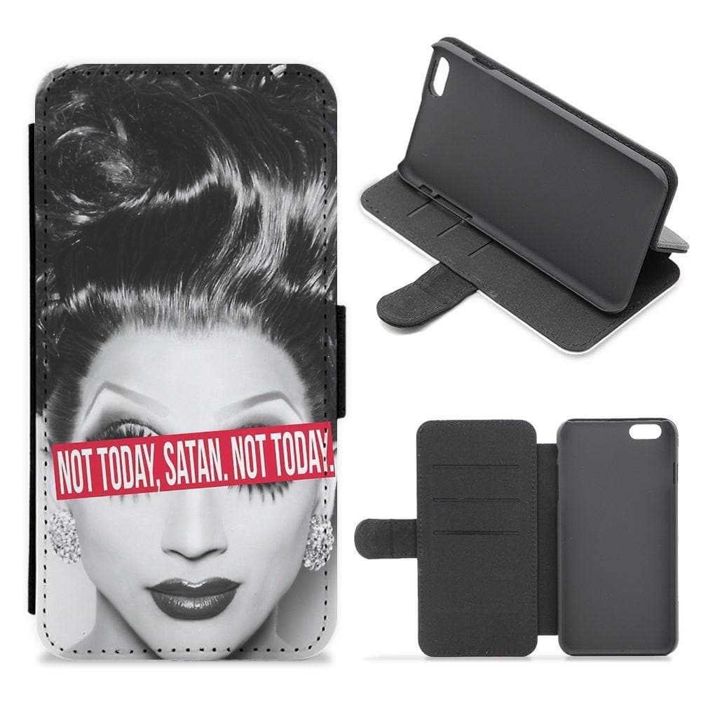 Not Today, Satan. Not Today - RuPaul's Drag Race Flip Wallet Phone Case - Fun Cases
