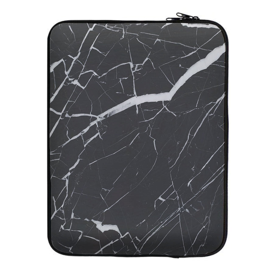 Black & White Marble Pattern Laptop Sleeve