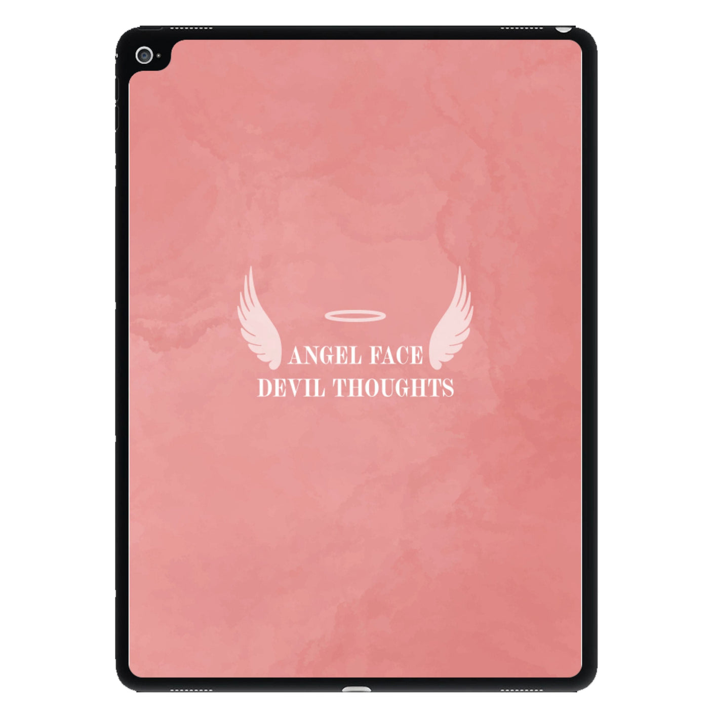 Angel Face Devil Thoughts iPad Case