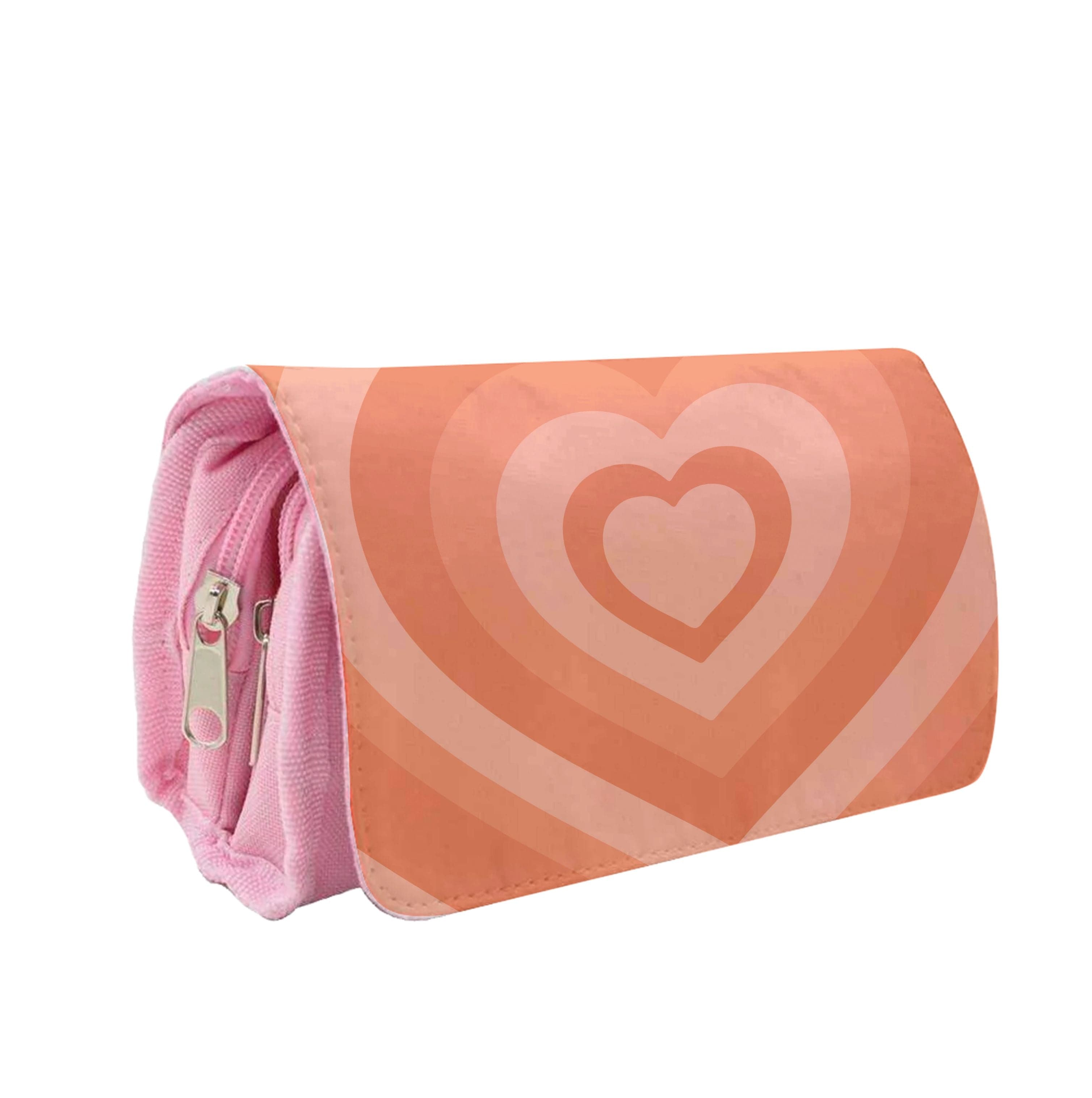 Orange - Colourful Hearts Pencil Case