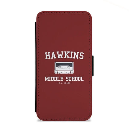 Hawkins Middle School - Stranger Things Flip Wallet Phone Case - Fun Cases