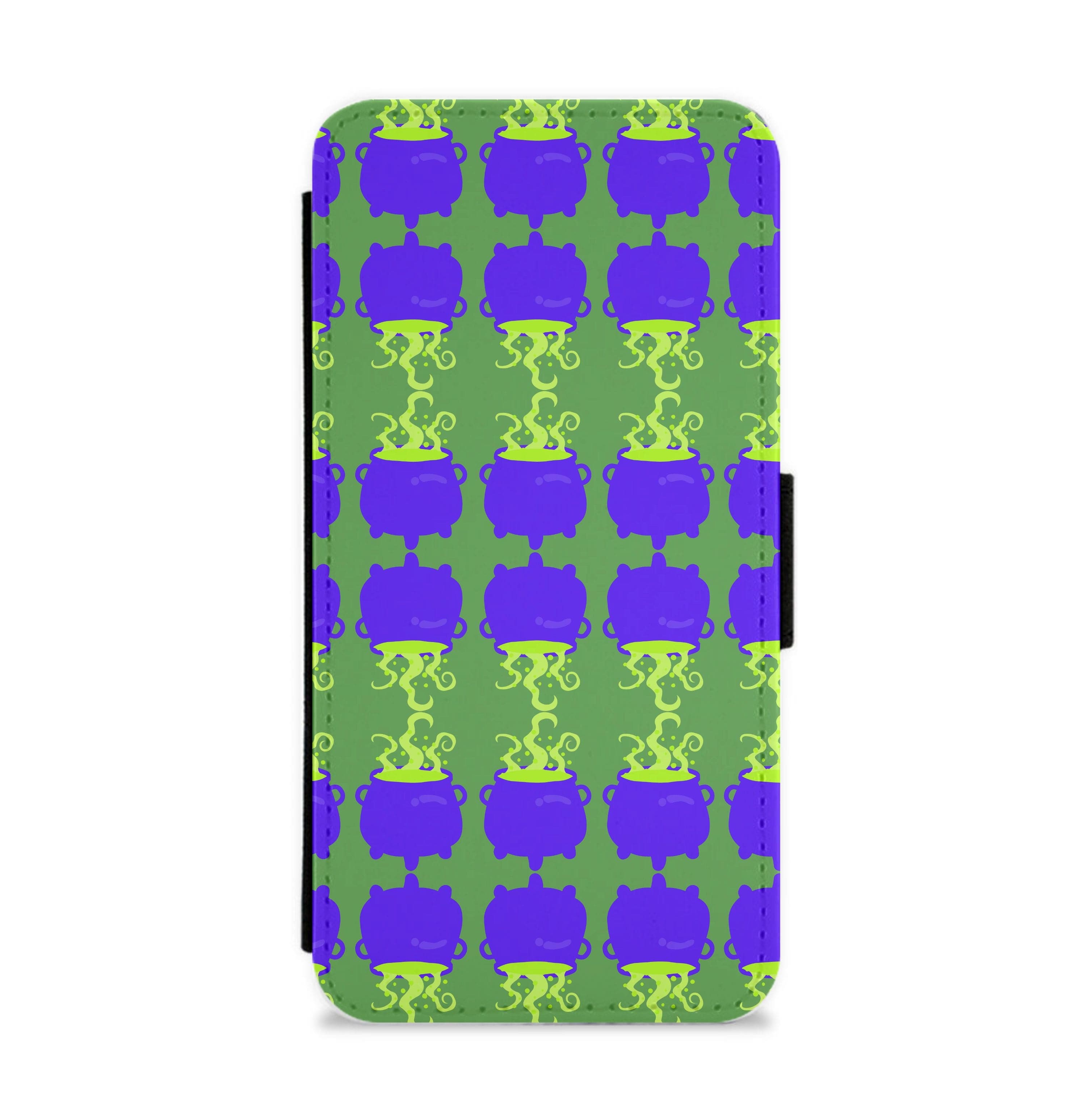 Cauldron Pattern - Halloween Flip / Wallet Phone Case