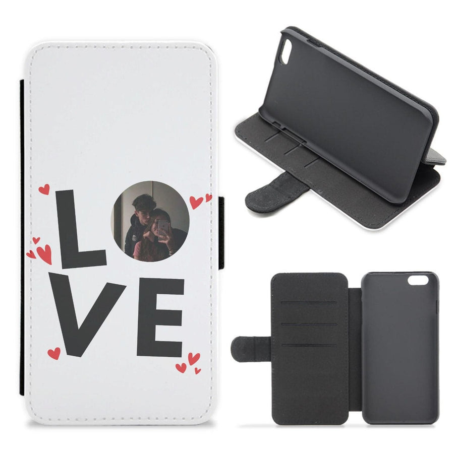 Love - Personalised Couples Flip / Wallet Phone Case
