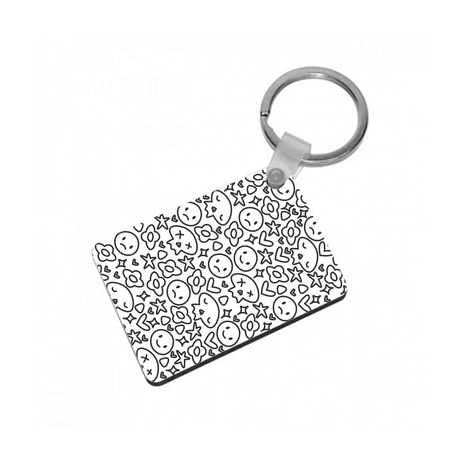 White Skulls - Skate Aesthetic  Keyring