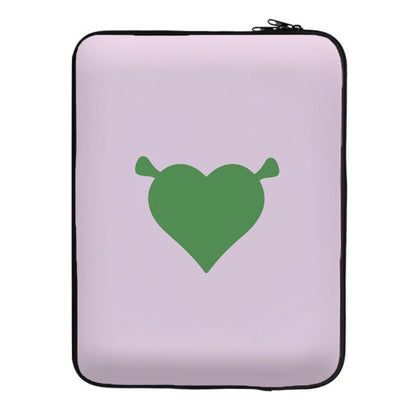 Green Ogre Heart Laptop Sleeve