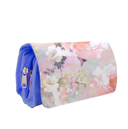 Pastel Pink Floral Pattern Pencil Case