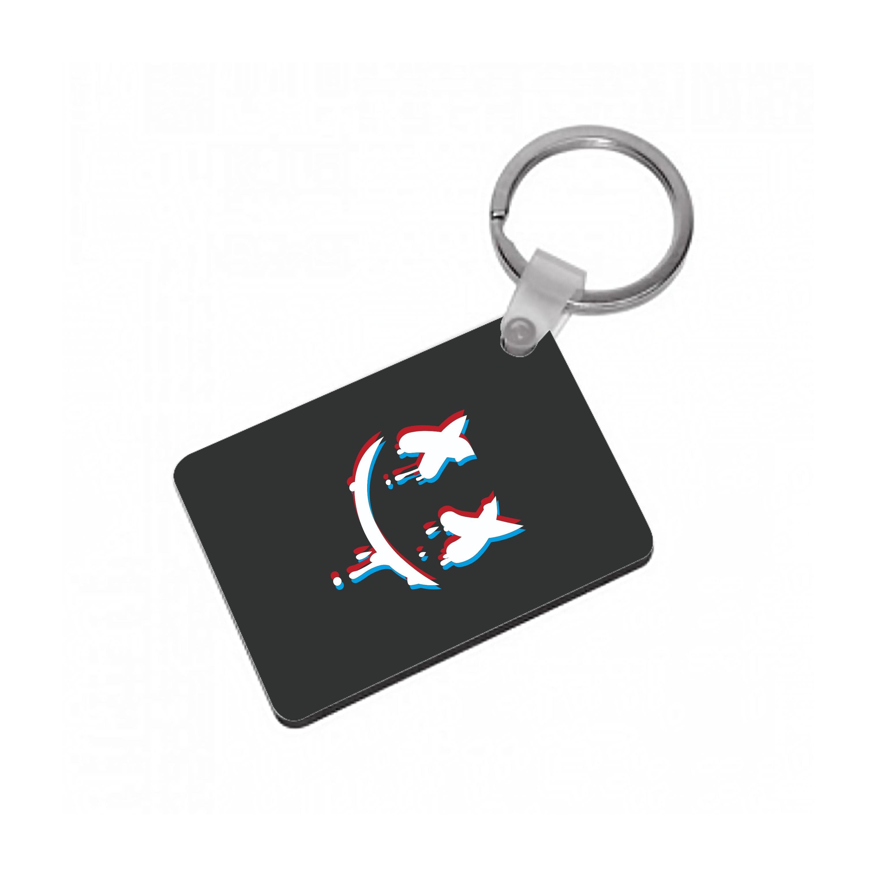 Blue Blur - White Helmet DJ Keyring