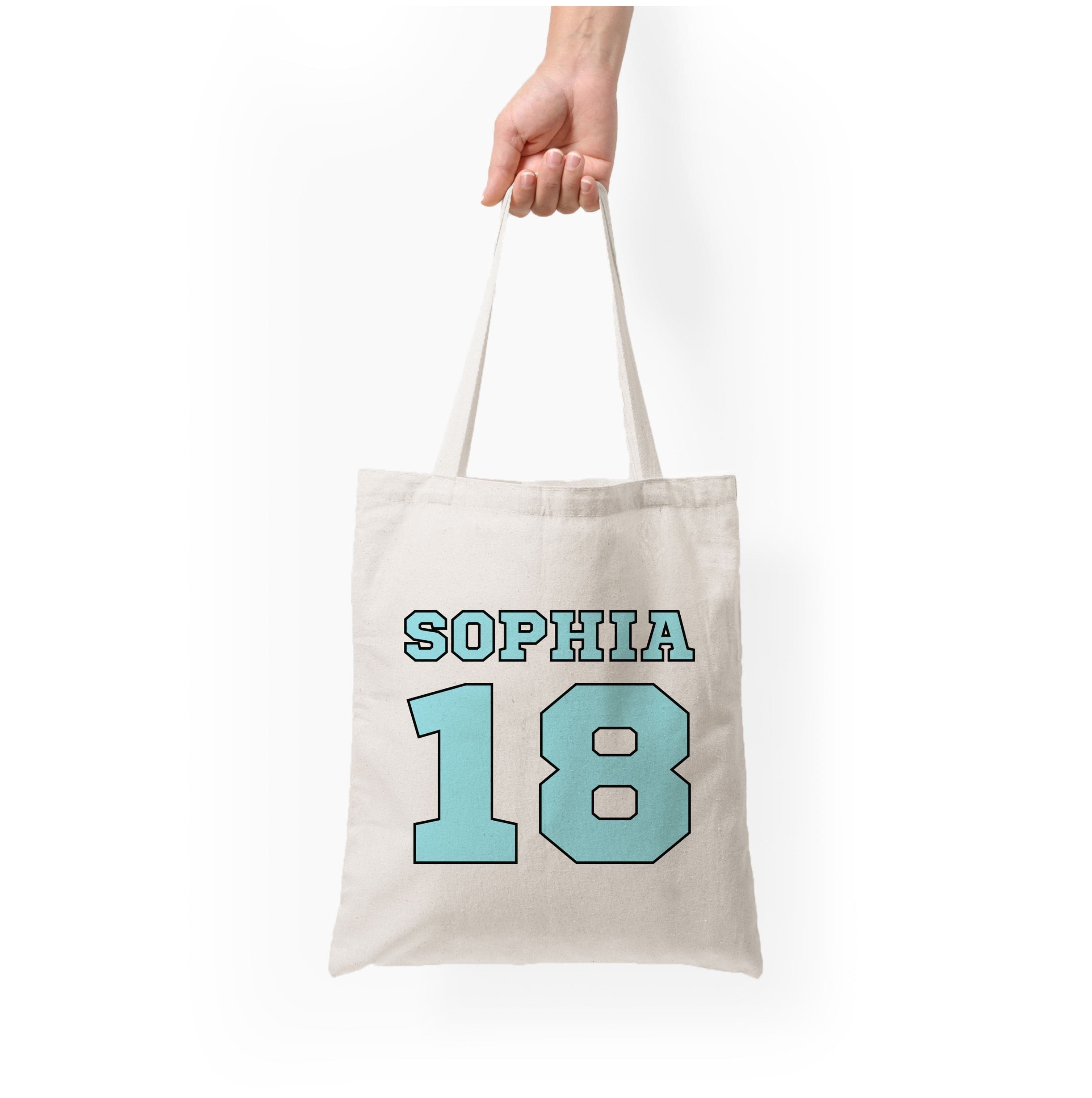 Light Blue - Personalised Football Tote Bag