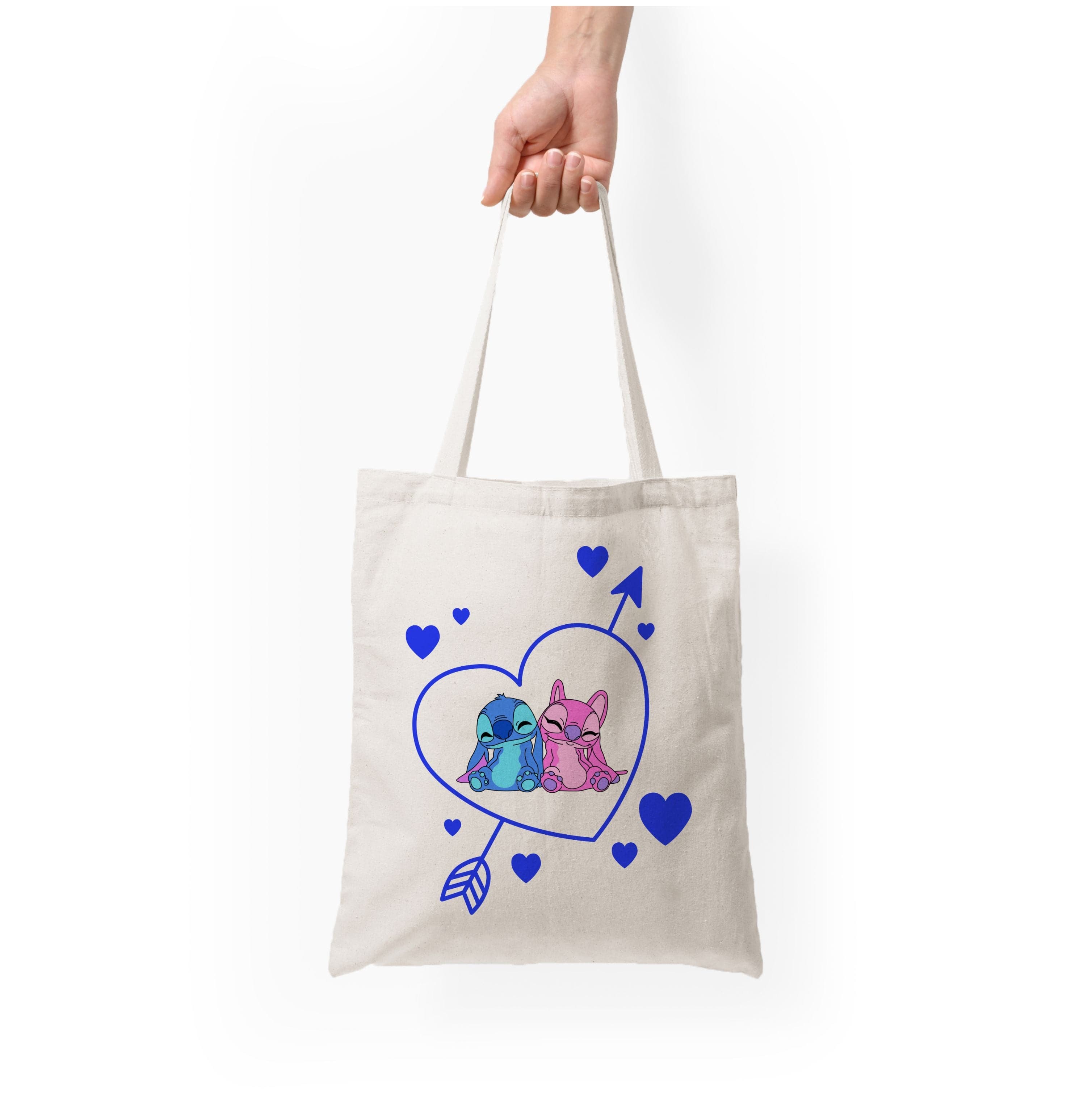 Arrow Heart - Pink Alien Tote Bag