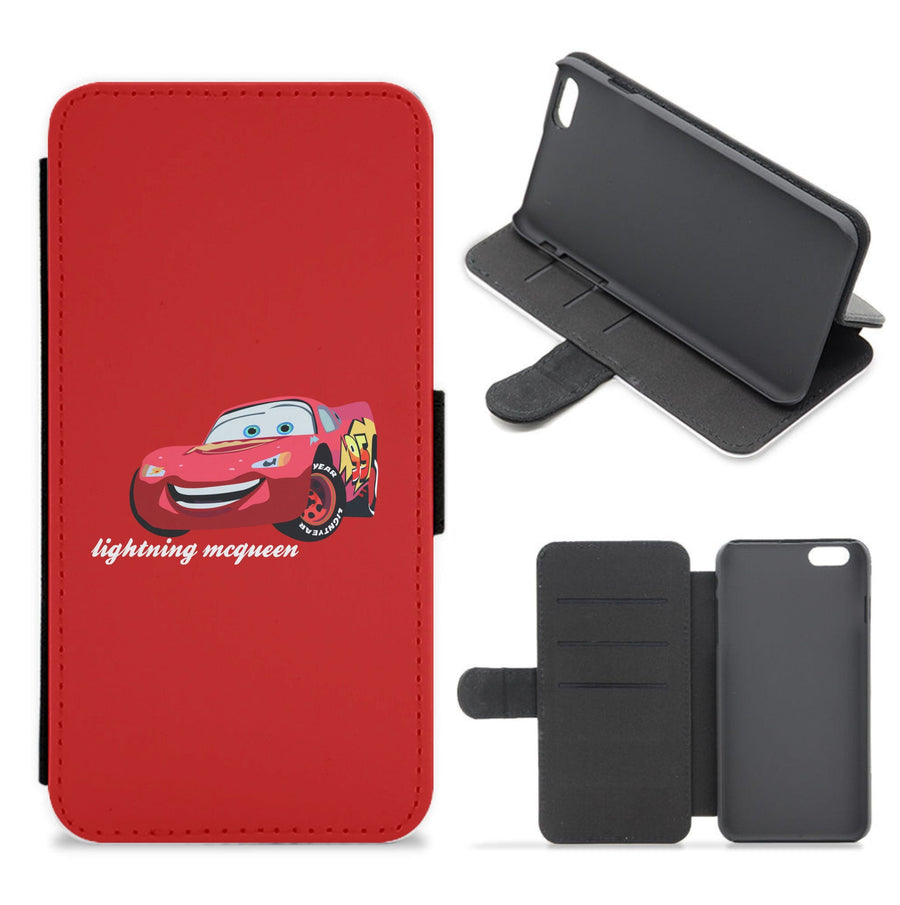 Lightning McQueen - Cars Flip / Wallet Phone Case