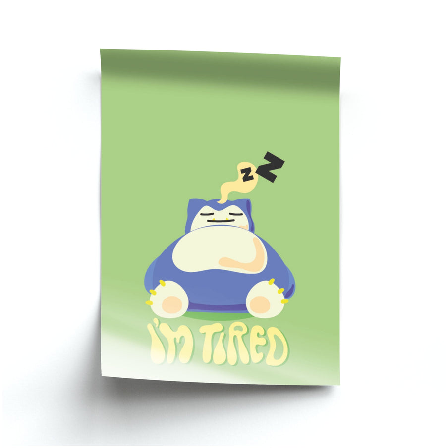 Tired Snorlax - Pokemon Poster