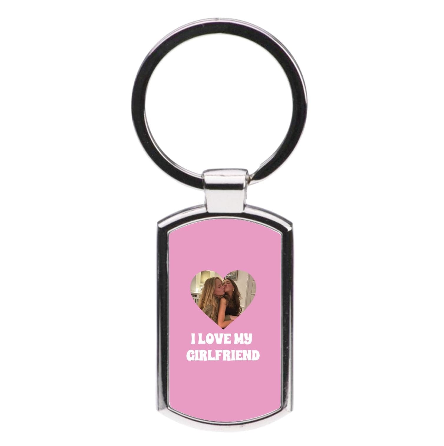 I Love My Girlfriend - Personalised Couples Luxury Keyring