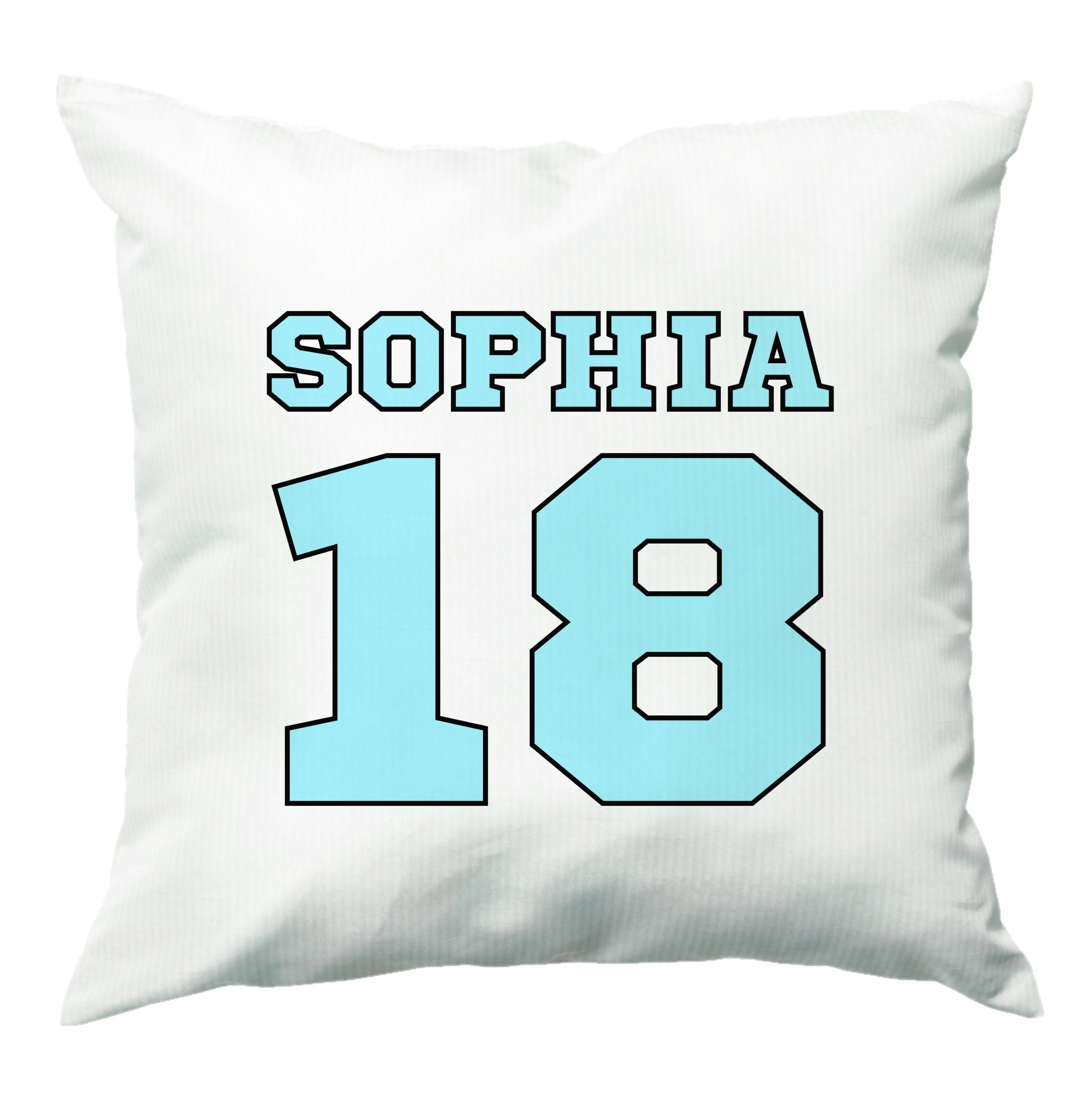 Light Blue - Personalised Football Cushion