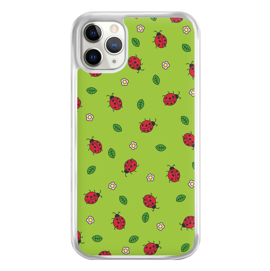Ladybugs And Flowers - Spring Patterns Phone Case