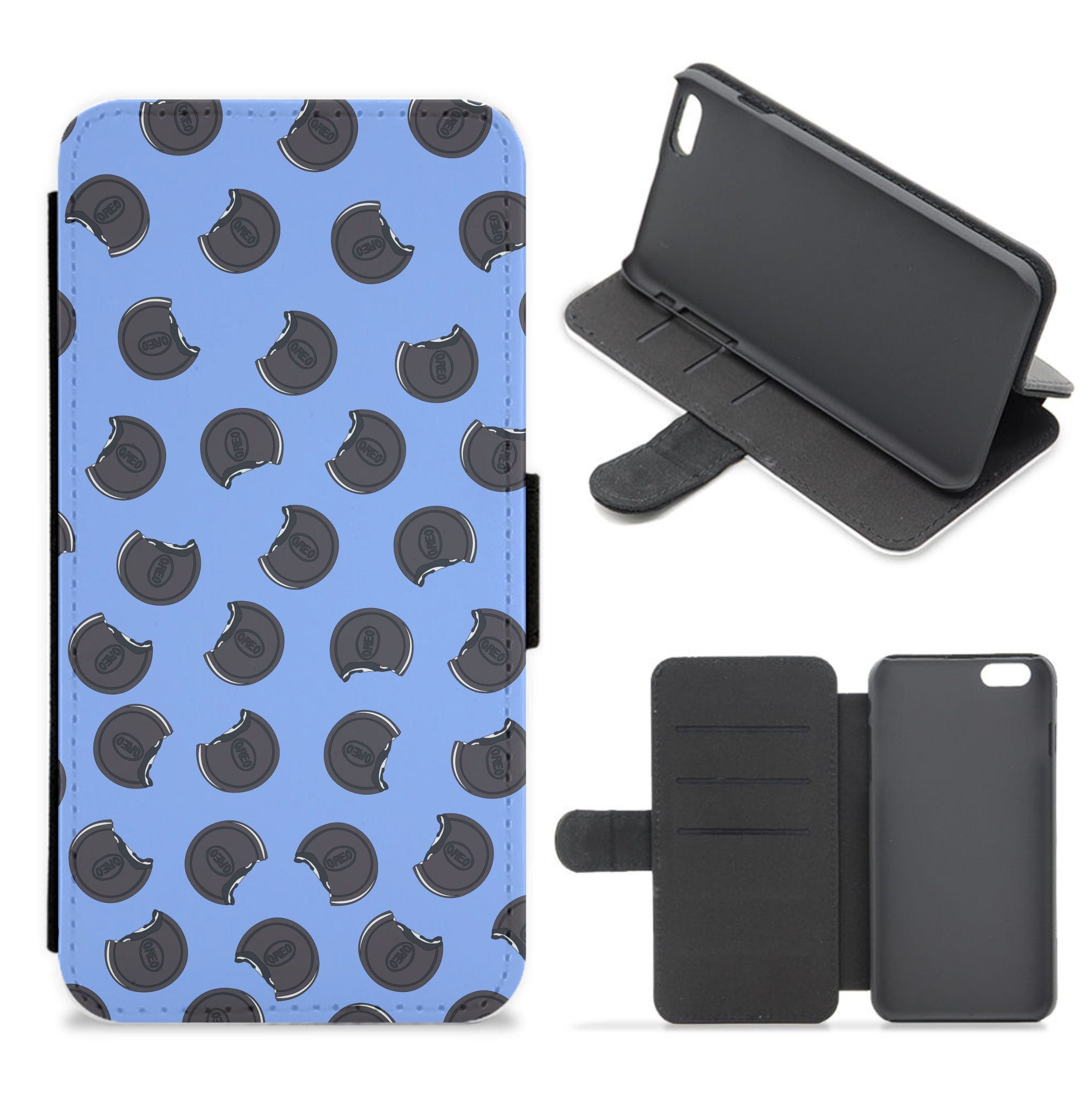 Oreos - Biscuits Patterns Flip / Wallet Phone Case