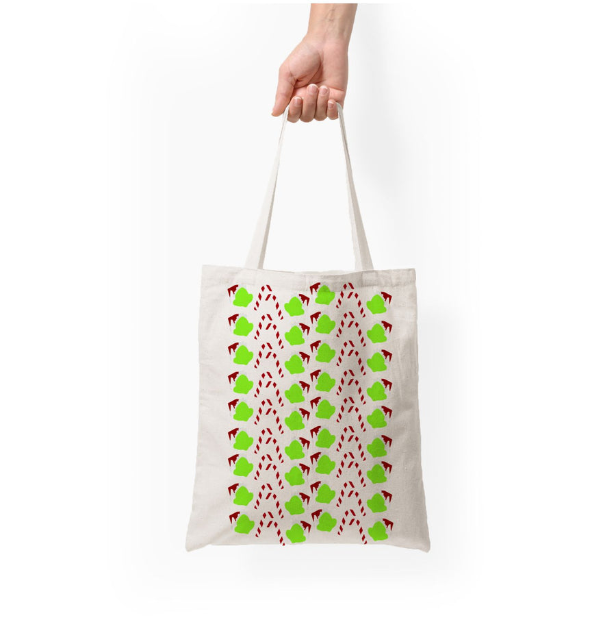 Grinch Pattern - Grinch Tote Bag