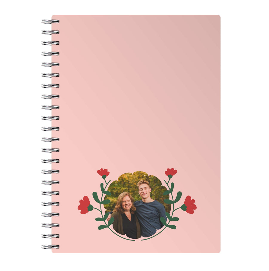 Red Flowers - Personalised Mother's Day Notebook