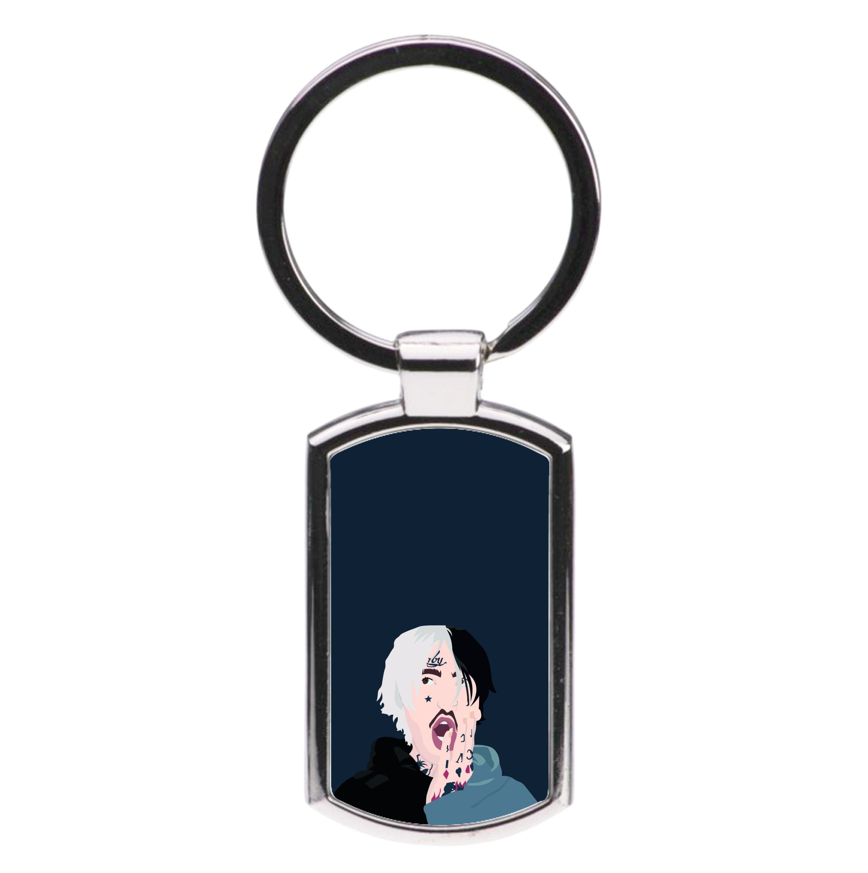 Black And White Hair - Peep Luxury Keyring