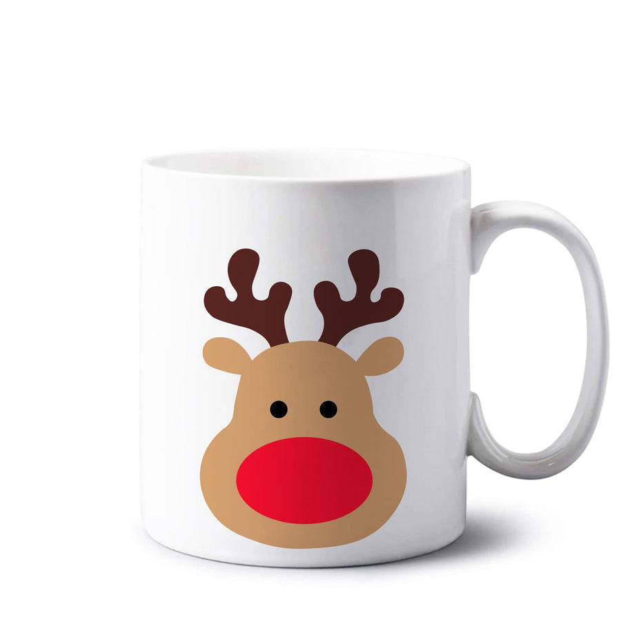 Rudolph Face - Christmas Mug