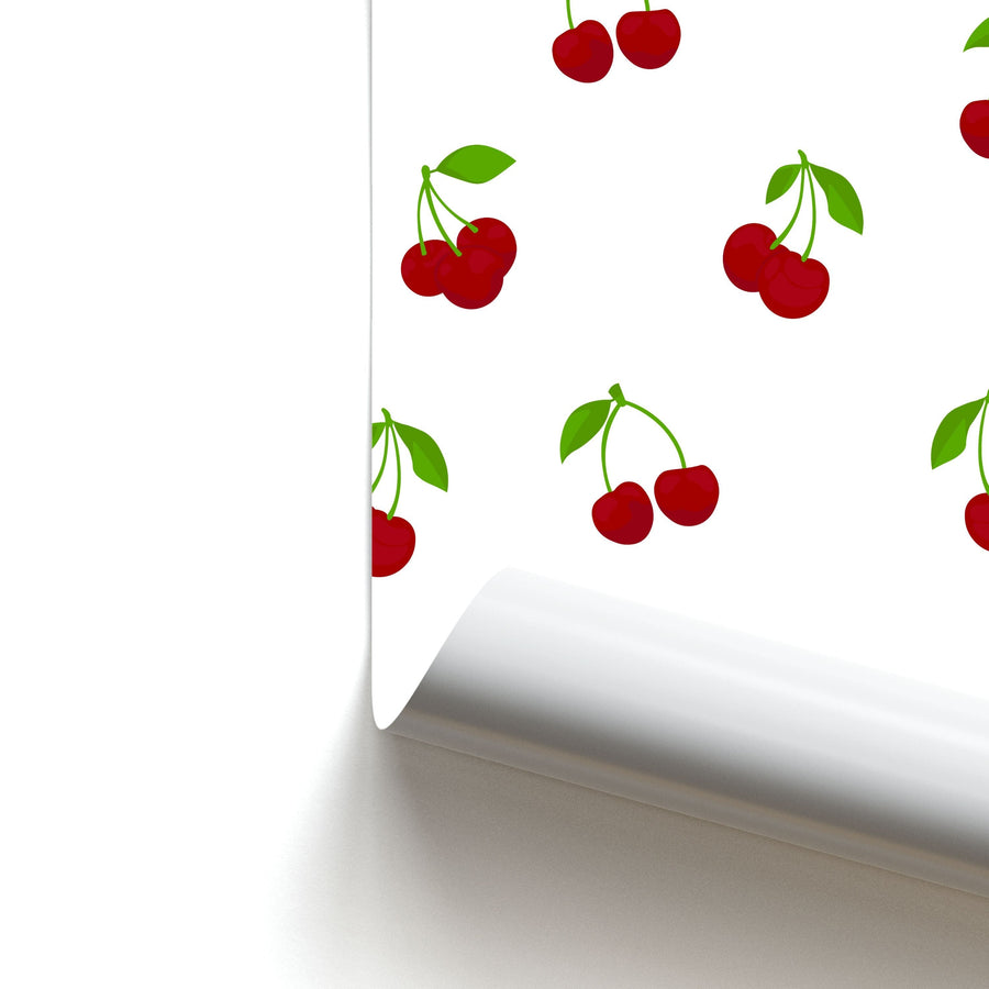 Cherries - Fruit Patterns Poster