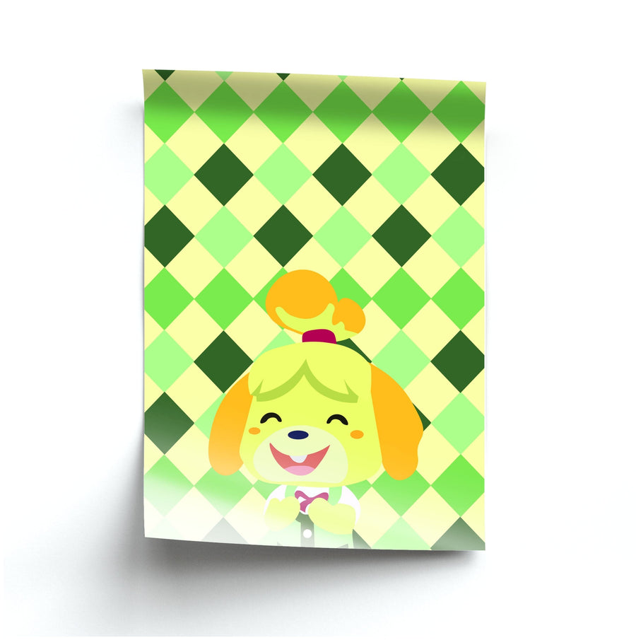Isabelle checkers - Animal Crossing Poster