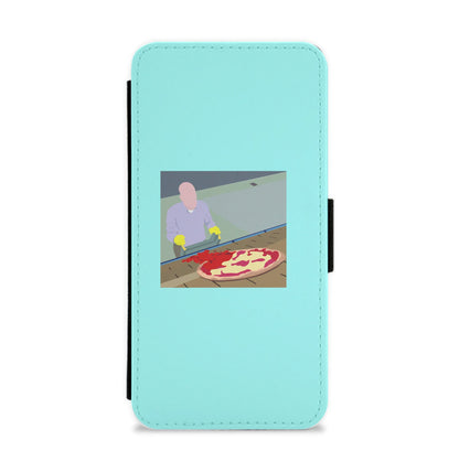 Pizza On The Roof Flip / Wallet Phone Case