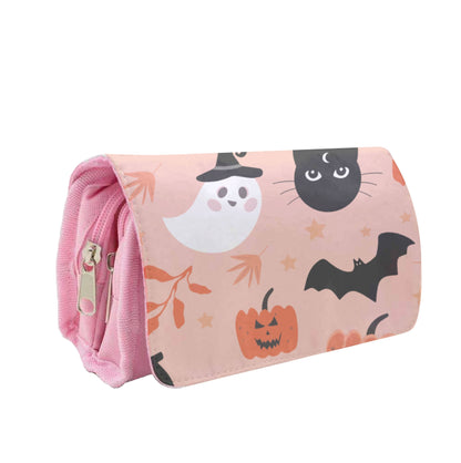 Pretty Pink Halloween Pattern Pencil Case