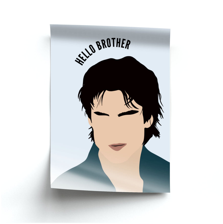 Hello Brother Cartoon - Vampire Diaries Poster