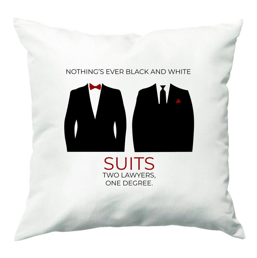 Nothings Ever Black And White - Suits Cushion