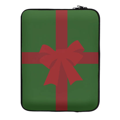 Xmas Bow - Christmas Patterns Laptop Sleeve