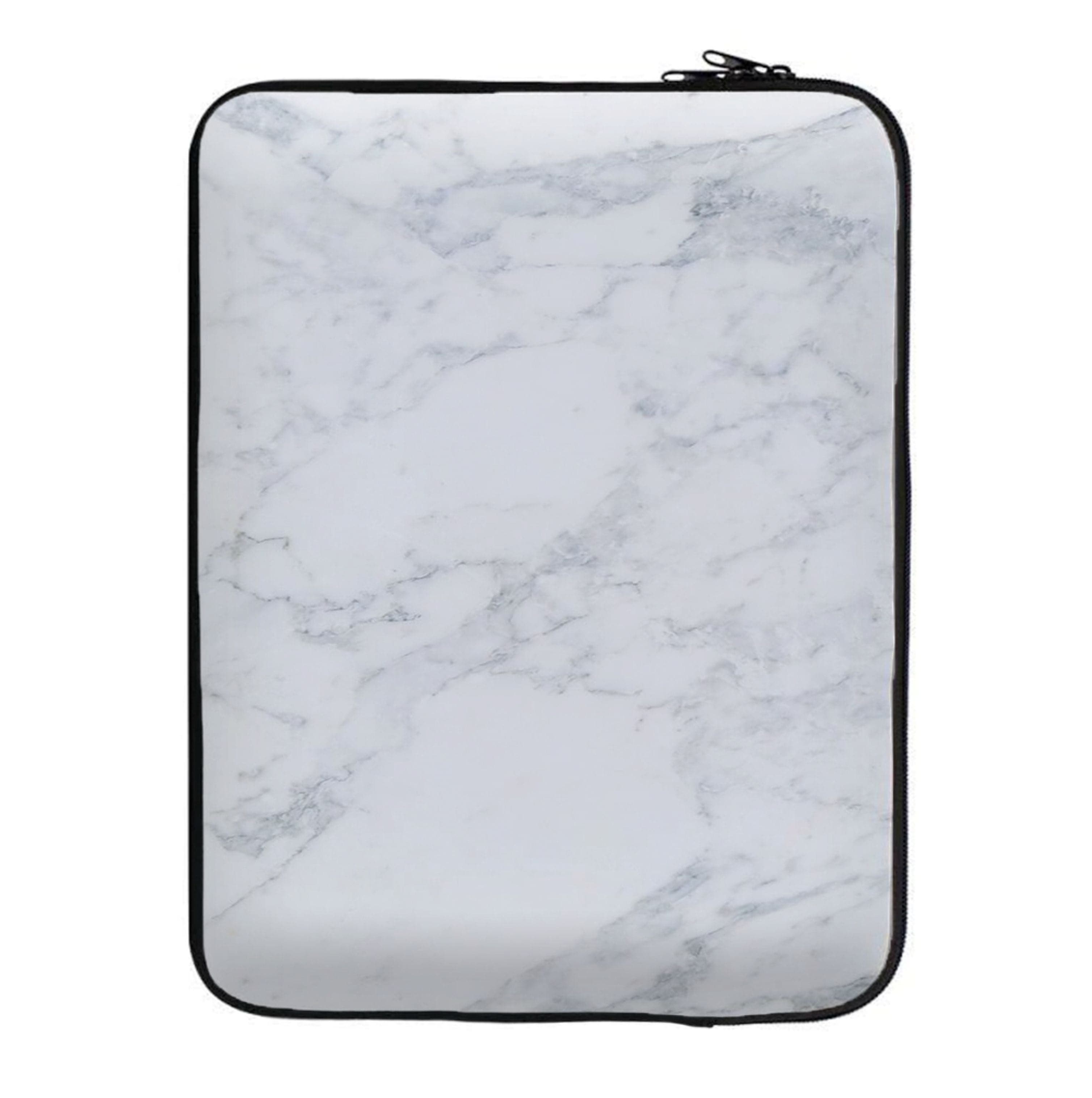 White Marble Pattern Laptop Sleeve