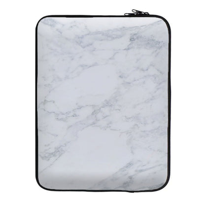 White Marble Pattern Laptop Sleeve