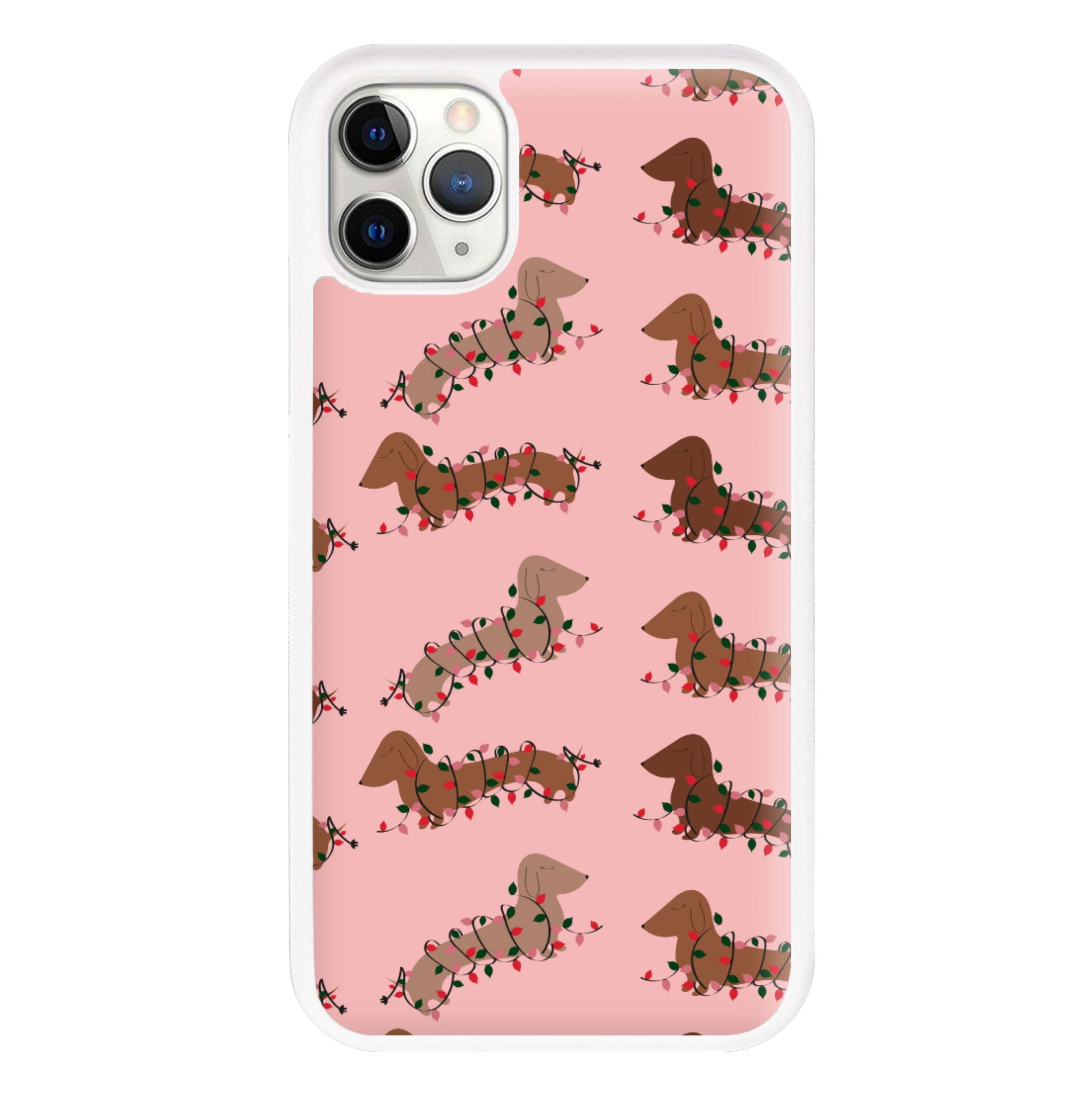 Dachshund Christmas Pattern Phone Case