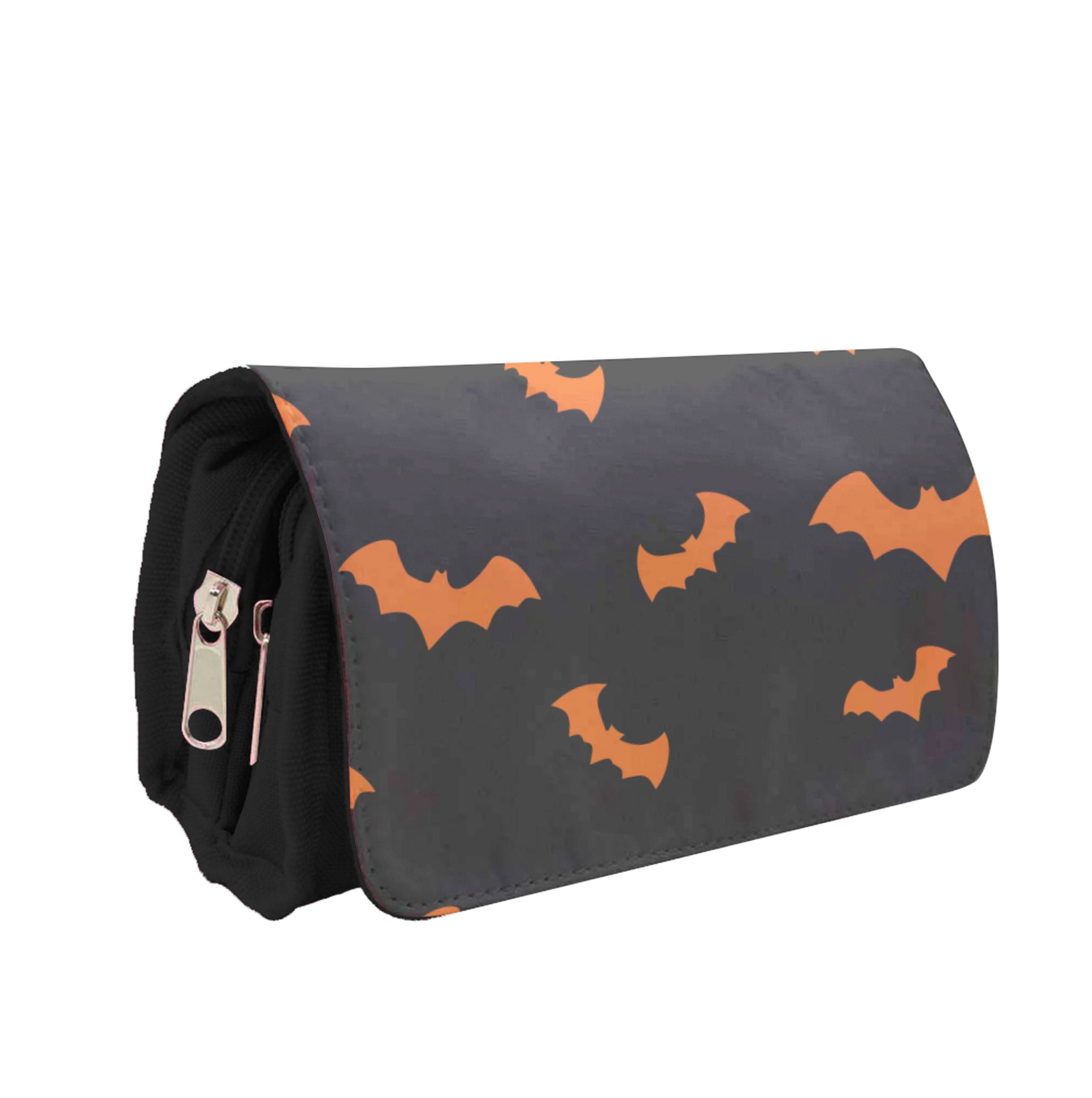 Orange Bat Pencil Case