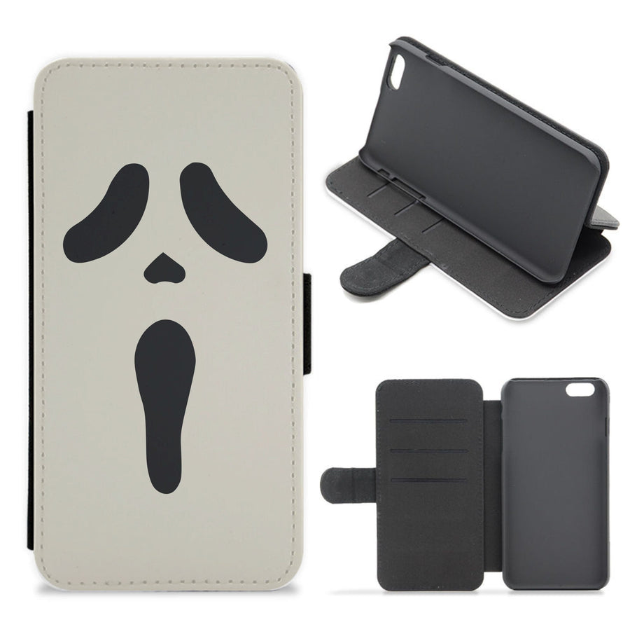 Scream Face Flip / Wallet Phone Case