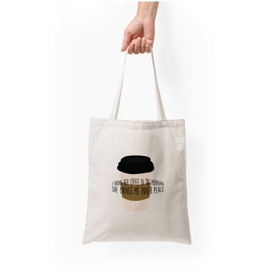 I Bring Her Coffee - Lewis Capaldi Tote Bag