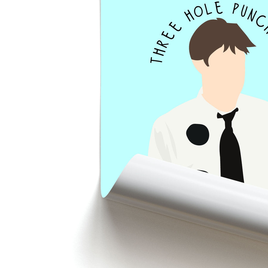Three Hole Punch Jim The Office - Halloween Specials Poster
