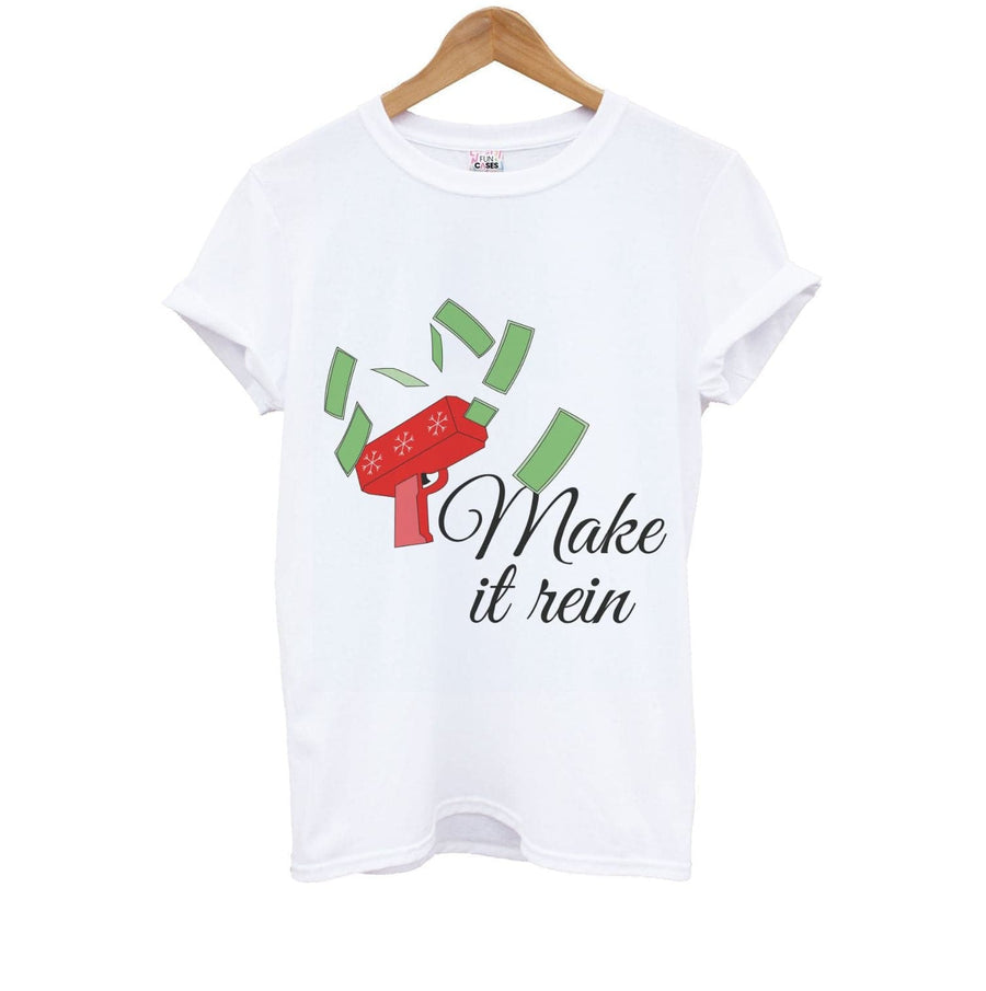 Make It Rein - Christmas Puns Kids T-Shirt