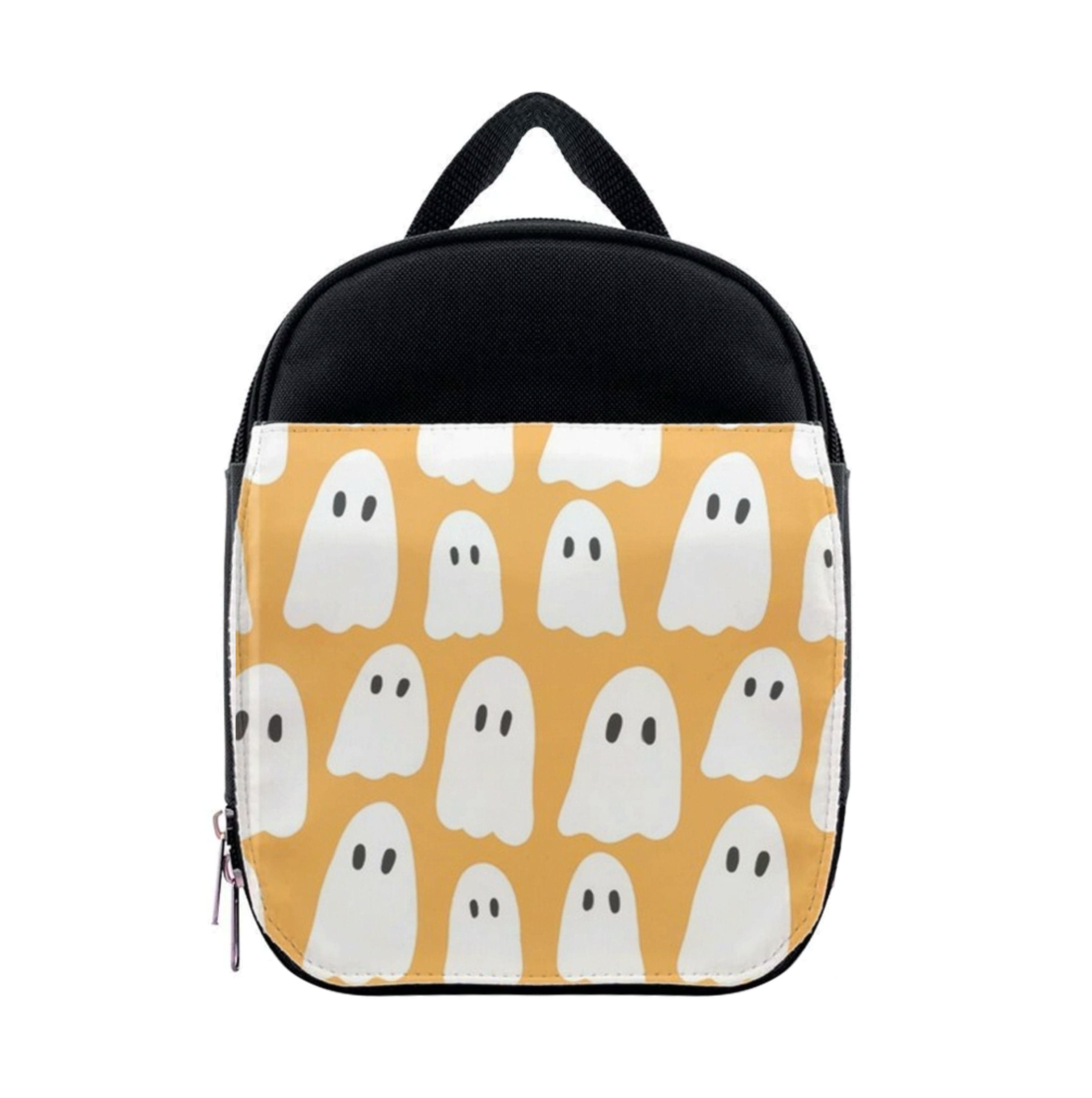 Orange Ghost Halloween Pattern Lunchbox