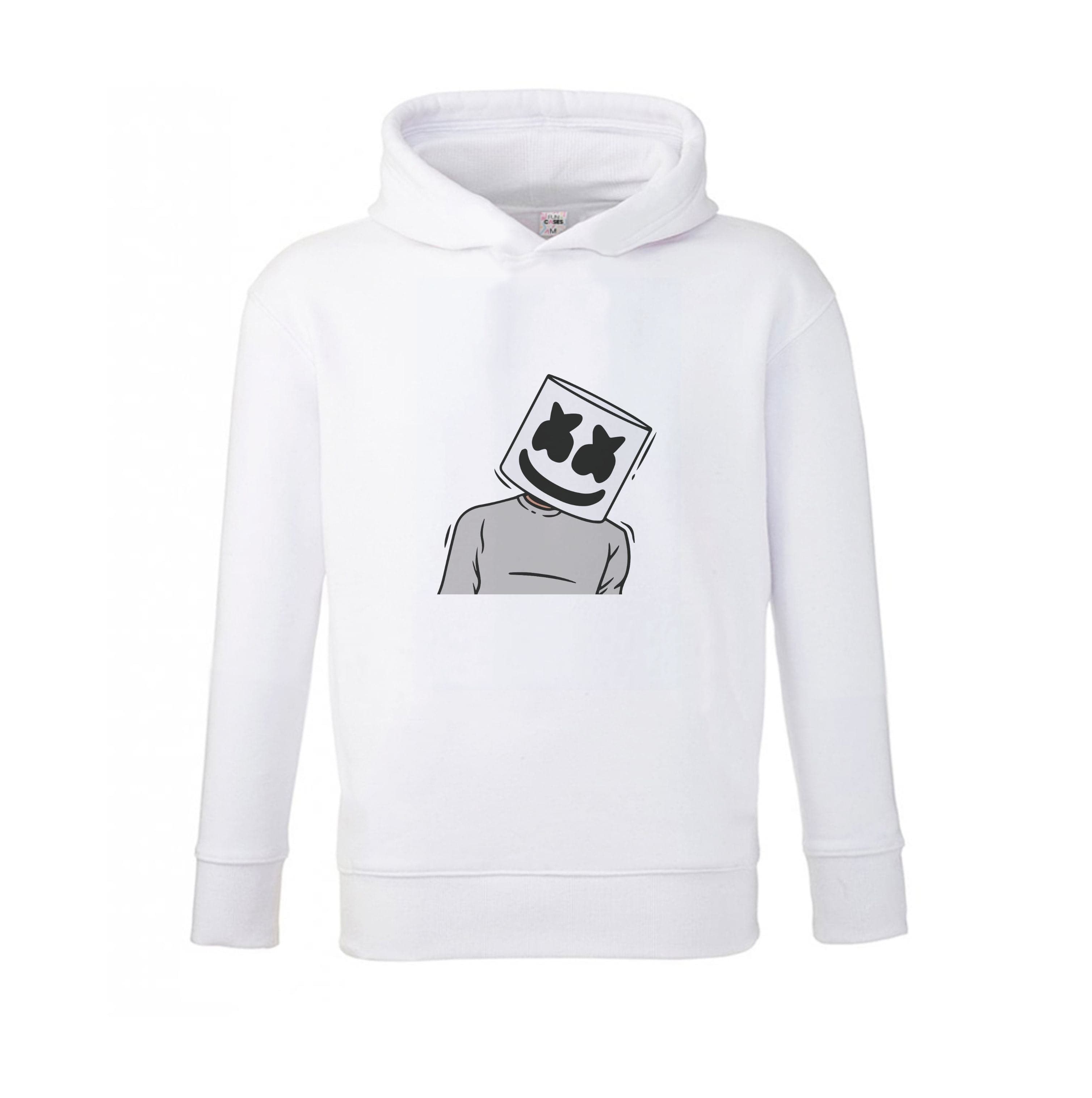 Grey Shirt - White Helmet DJ Kids Hoodie