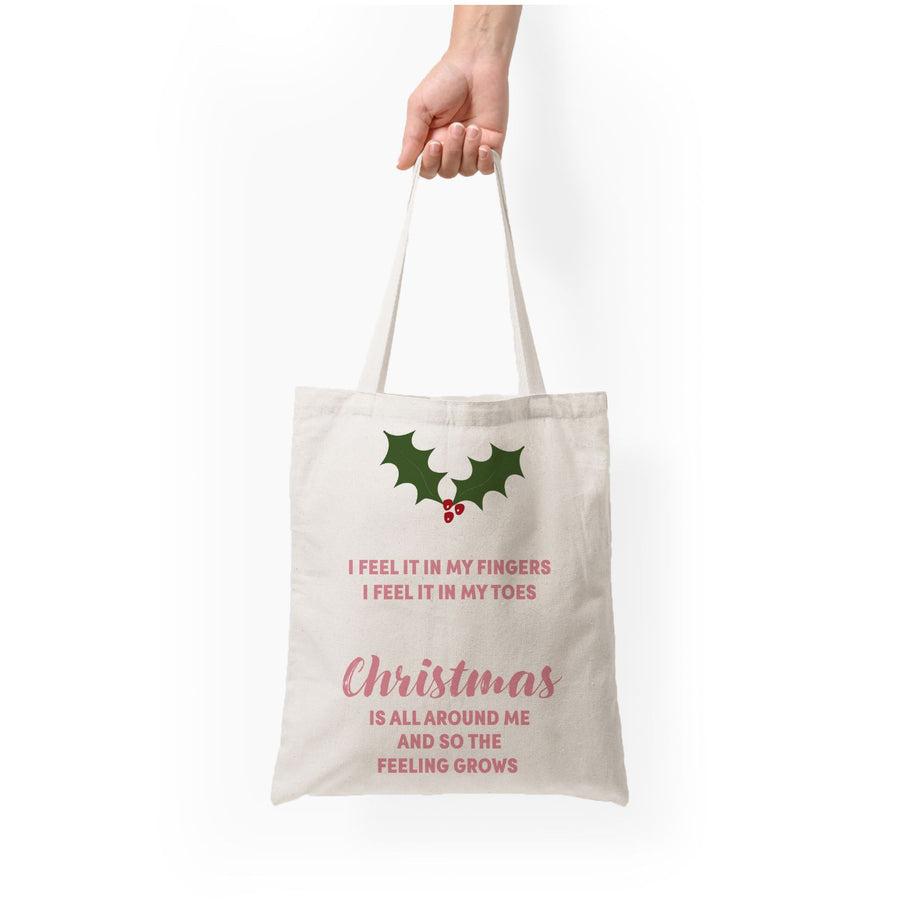 Christmas Is All Around Me - Love Actually Tote Bag