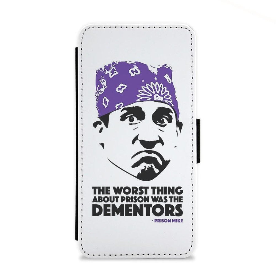 Prison Mike vs The Dementors - The Office Flip Wallet Phone Case - Fun Cases