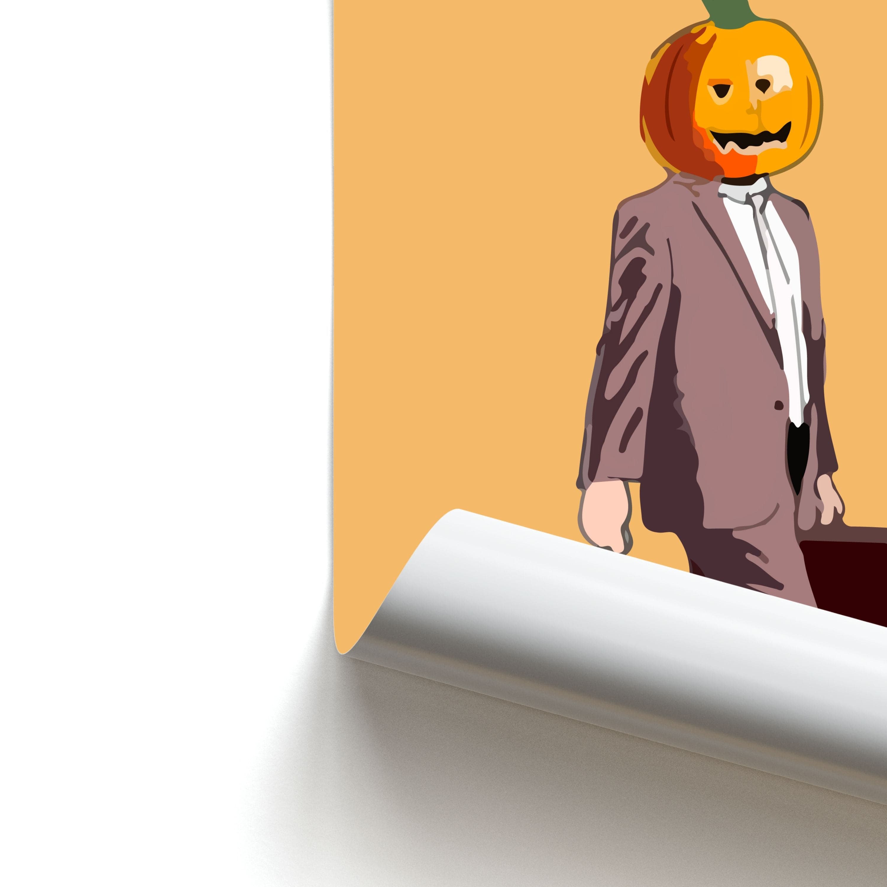 Dwight Pumpkin Head Poster