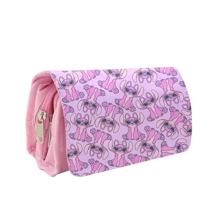 Angel Pink Alien Pattern Pencil Case