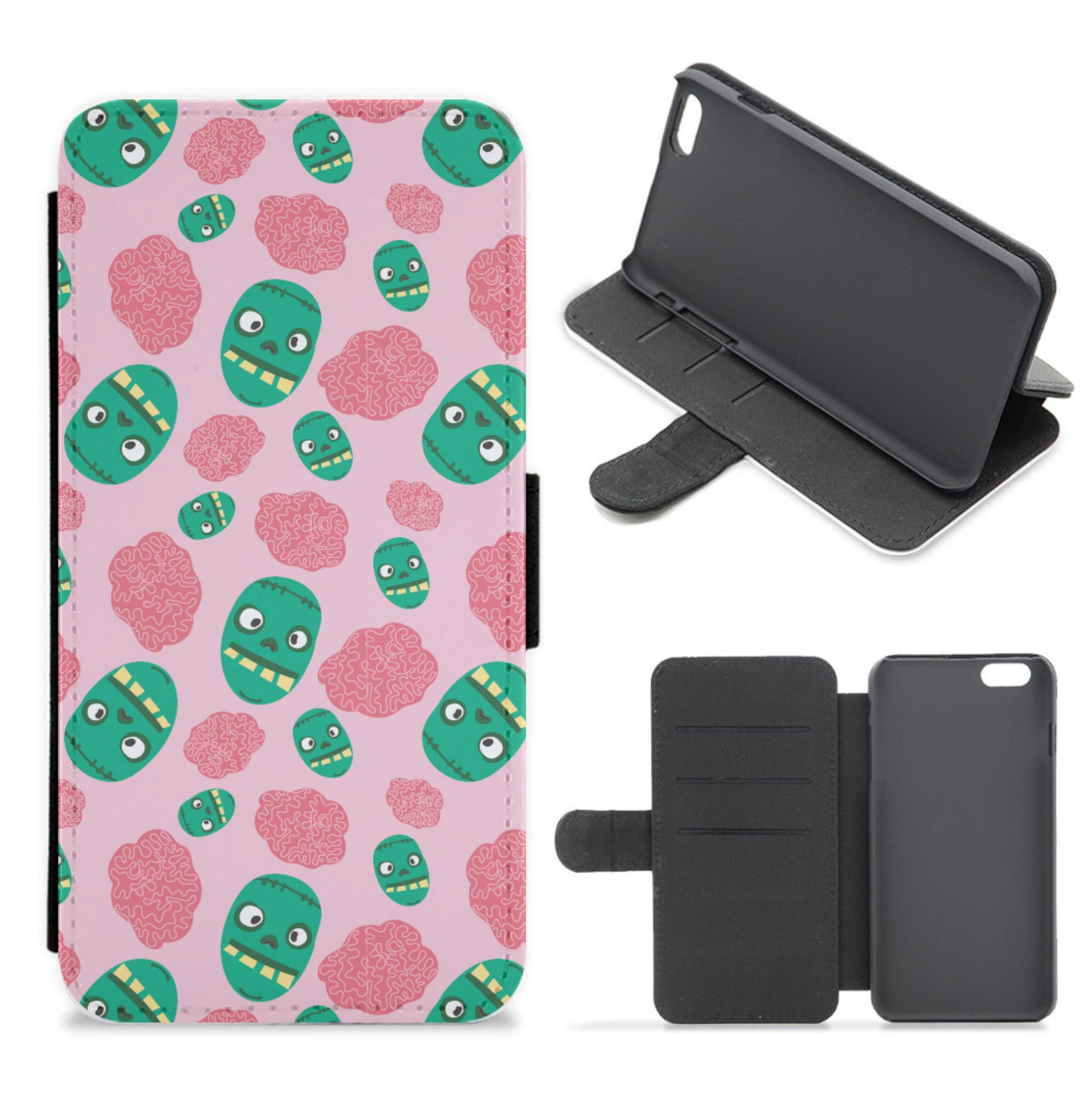 Frankenstein And Brains - Halloween Flip / Wallet Phone Case