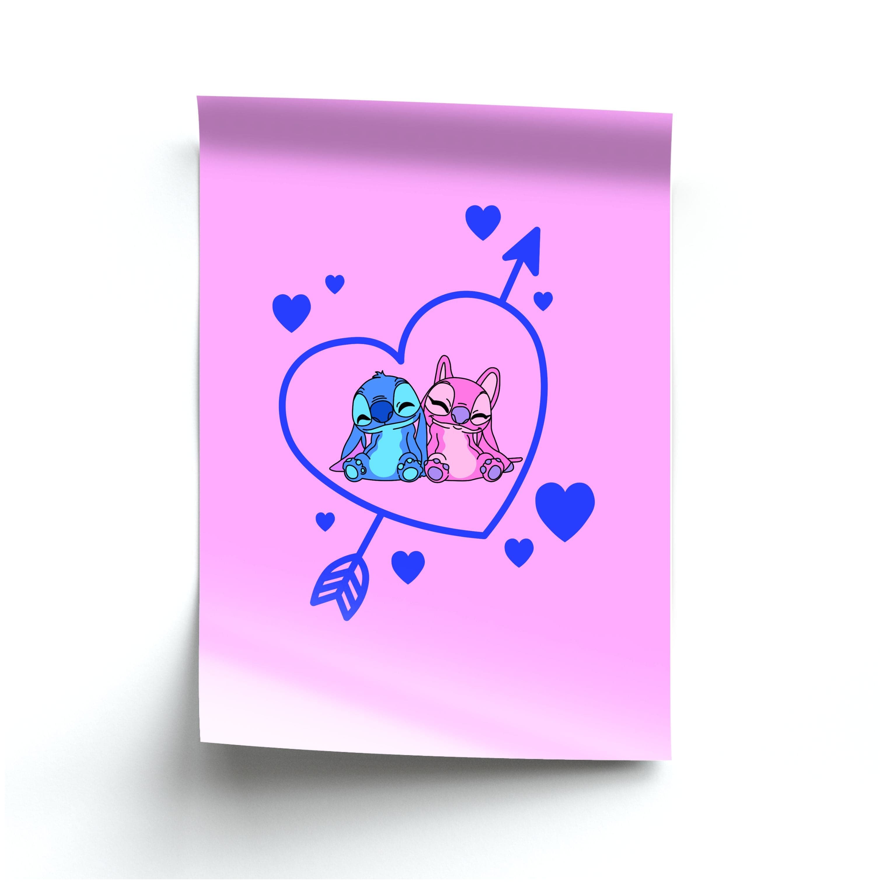 Arrow Heart - Pink Alien Poster