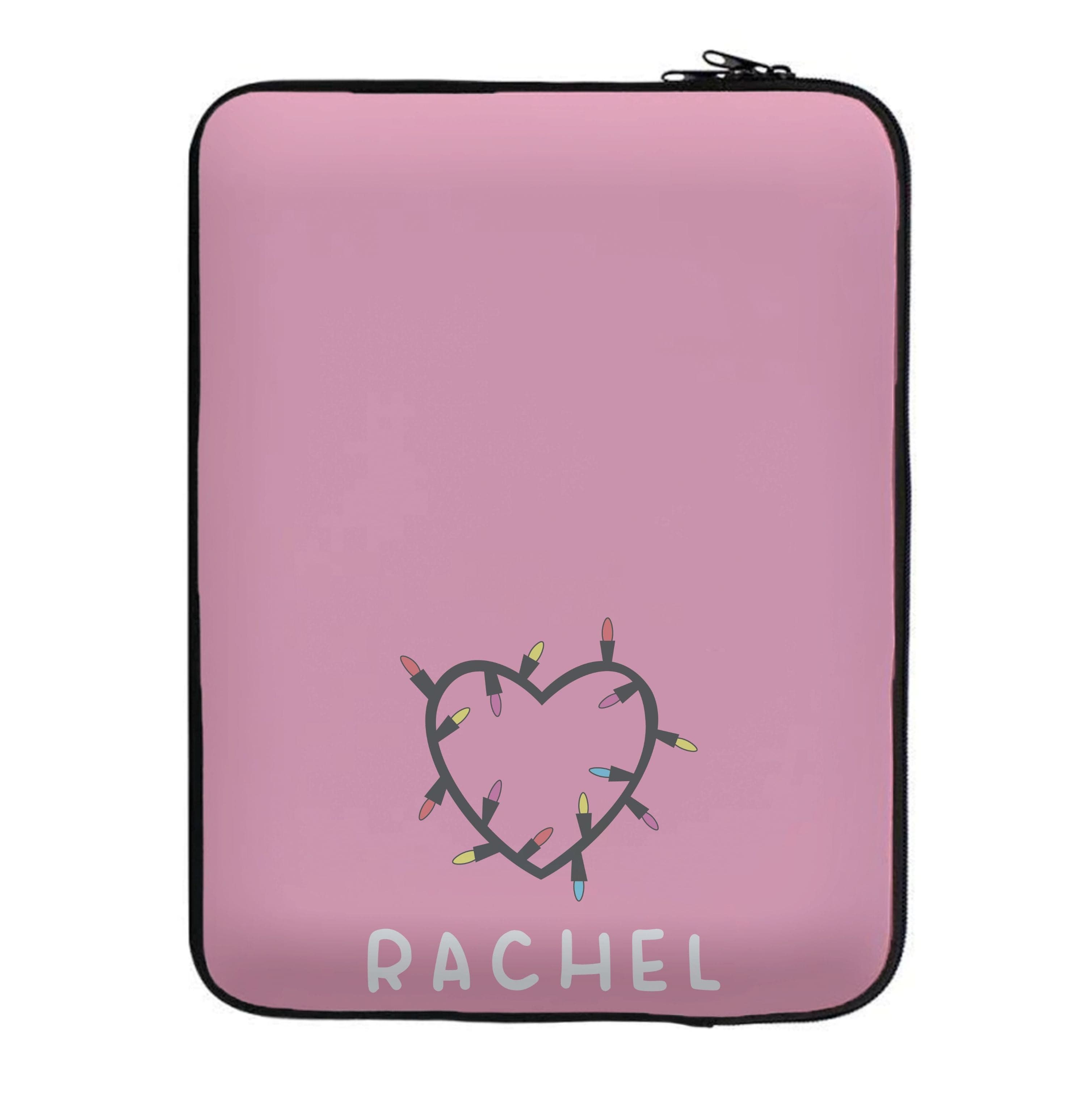 Heart Shaped Fairy Lights - Personalised Stranger Laptop Sleeve